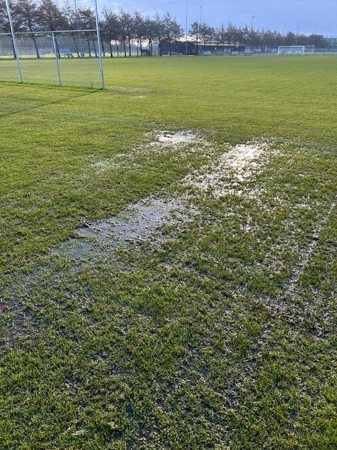 Situatie veld 3 en 4 R.W.B. op Sportpark De Gaard.