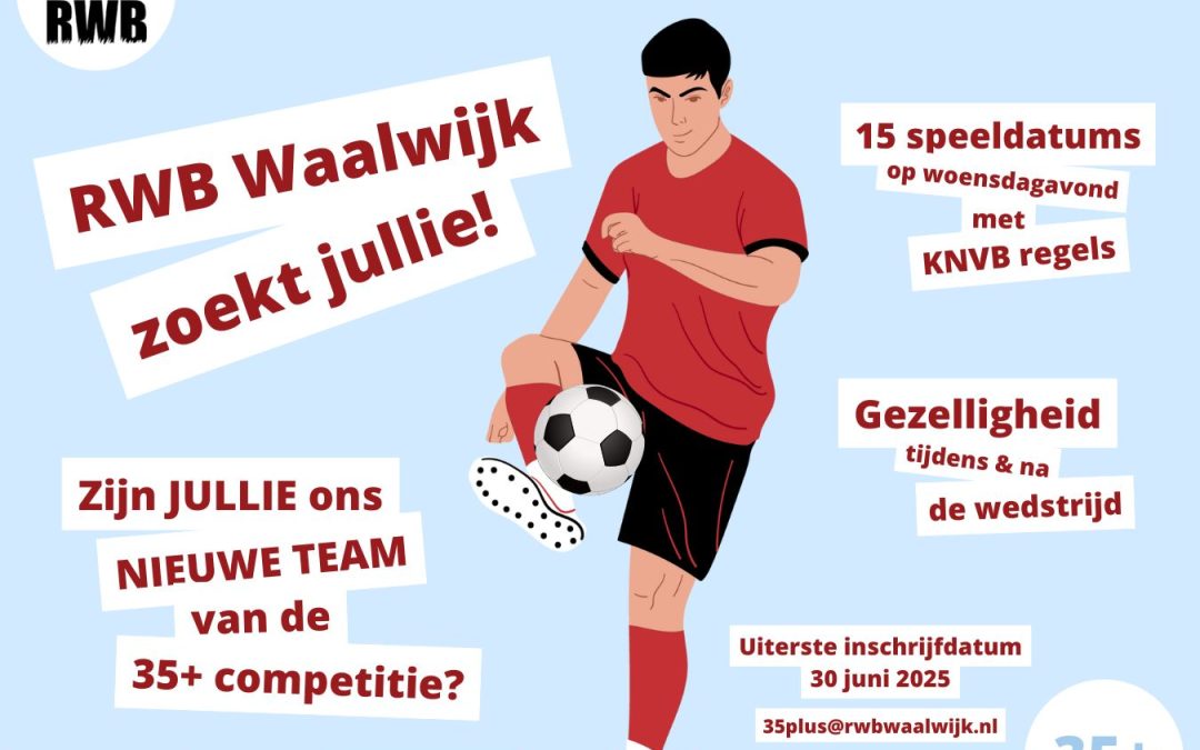 R.W.B. Midweek Masters, gezelligheid, sportiviteit en voetbalplezier op woensdagavond!