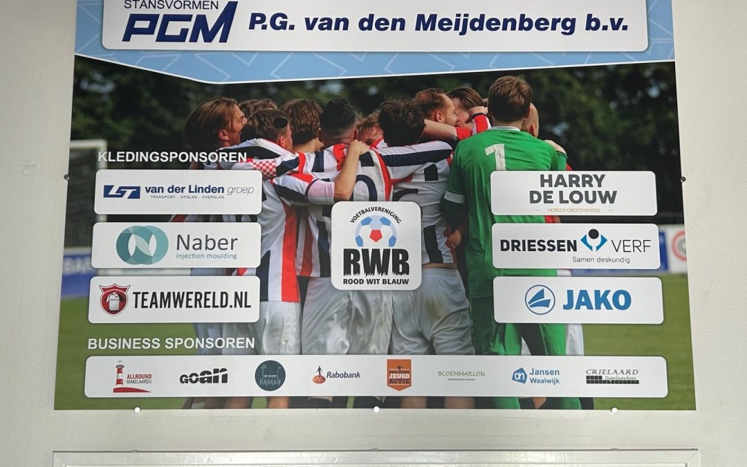 R.W.B. breidt sponsormogelijkheden verder uit! ⚽️