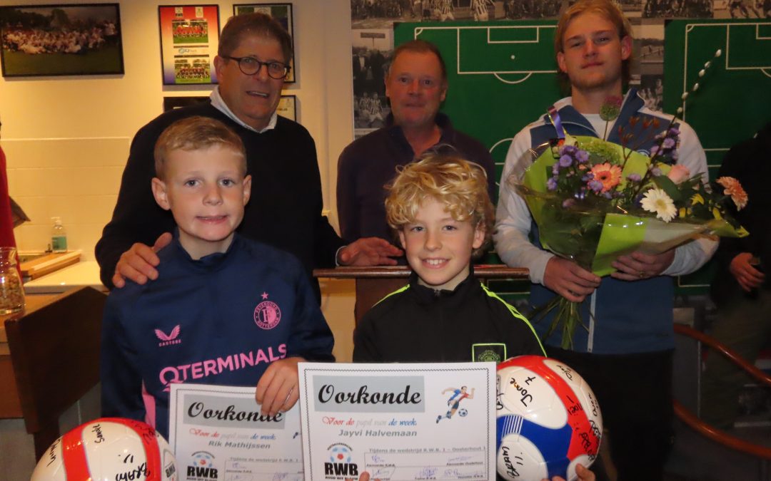 Pupillen van de Week en Man of the Match bij R.W.B. – Oosterhout.