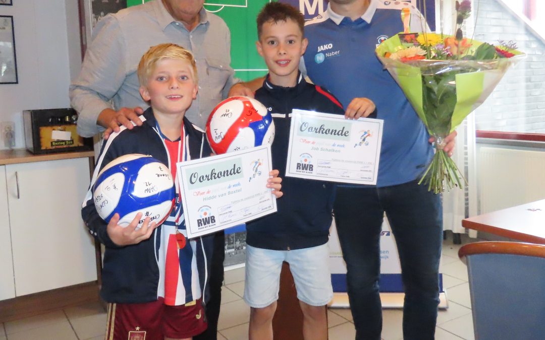 Hidde van Boxtel en Job Schalken Pupillen van de Week, Jordy van der Klaauw Man of the Match.